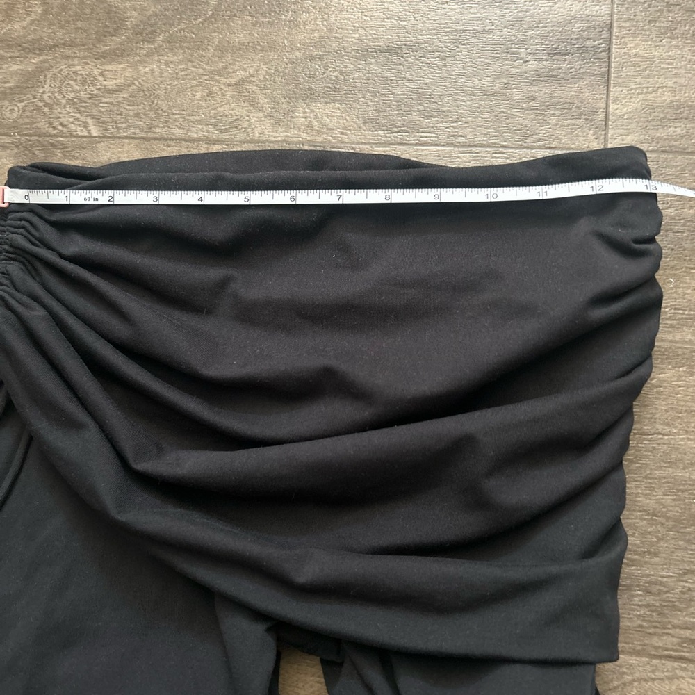 Prana Black Activewear Pants with rouched skirt attached - Picture 7 of 8